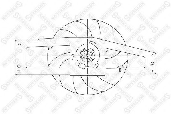 Вентилятор, охлаждение двигателя STELLOX 29-99274-SX