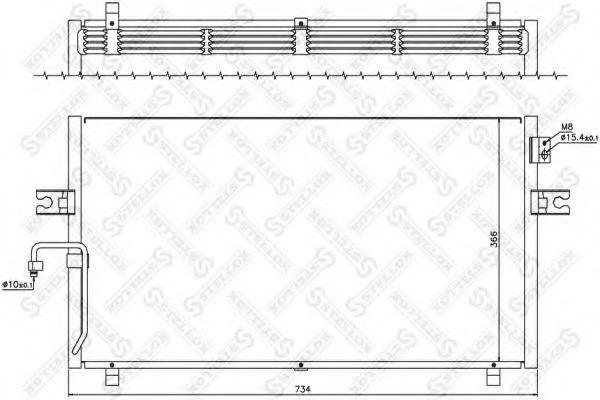 Конденсатор, кондиционер STELLOX 10-45139-SX