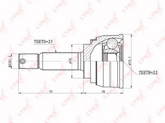 Шарнирный комплект, приводной вал LYNXauto CO-3600