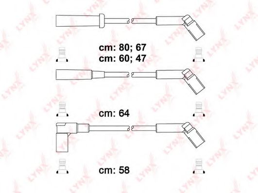 Комплект проводов зажигания LYNXauto SPC6124
