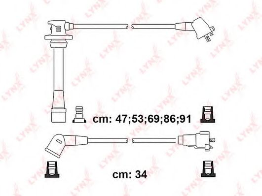 Комплект проводов зажигания LYNXauto SPC7572