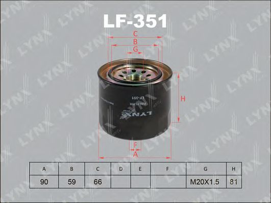 Топливный фильтр LYNXauto LF-351