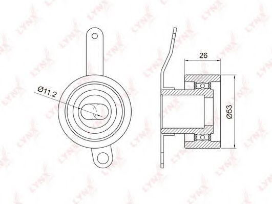 Натяжной ролик, ремень ГРМ LYNXauto PB-1018
