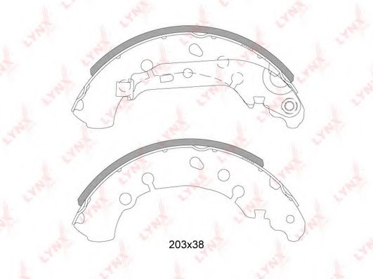 Комплект тормозных колодок LYNXauto BS-7527