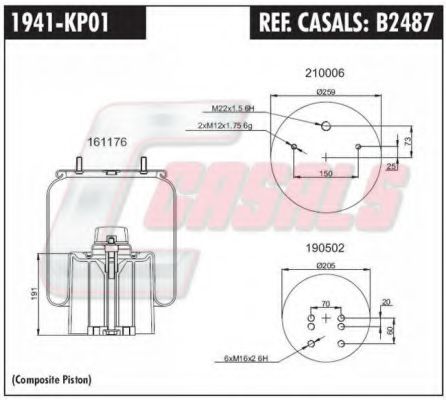Кожух пневматической рессоры CASALS B2487