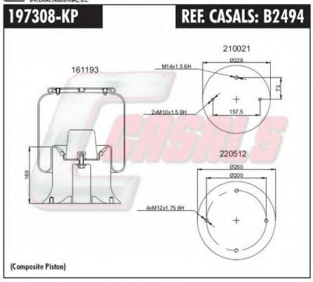 Кожух пневматической рессоры CASALS B2494