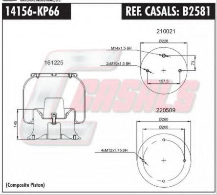 Кожух пневматической рессоры CASALS B2581