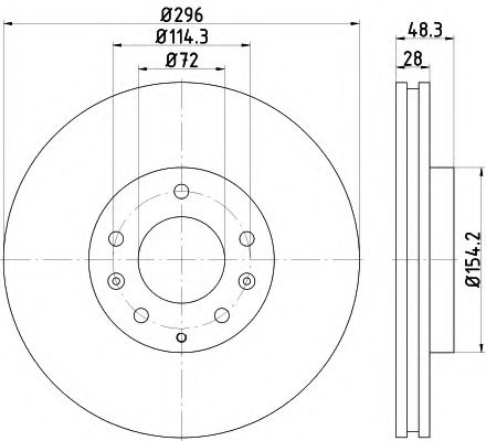 Тормозной диск HELLA PAGID 8DD 355 115-781