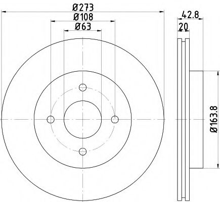 Тормозной диск HELLA PAGID 8DD 355 115-051