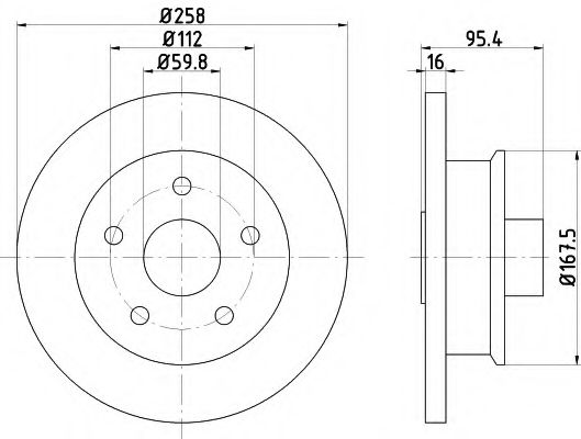 Тормозной диск HELLA PAGID 8DD 355 102-361