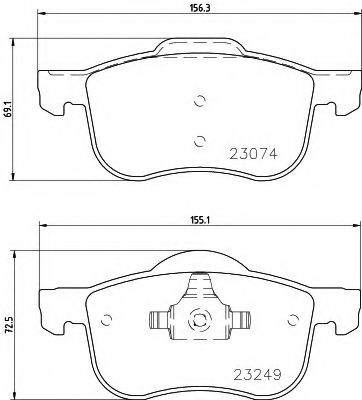 Комплект тормозных колодок, дисковый тормоз HELLA PAGID 8DB 355 006-851