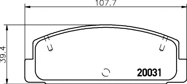 Комплект тормозных колодок, дисковый тормоз HELLA PAGID 8DB 355 016-761