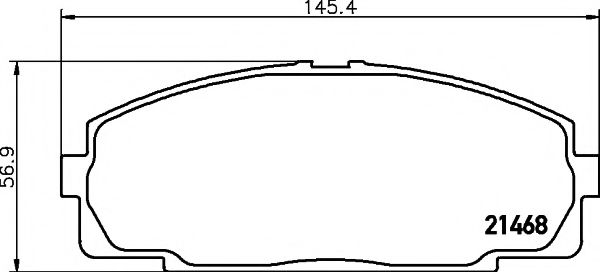 Комплект тормозных колодок, дисковый тормоз HELLA PAGID 8DB 355 016-921