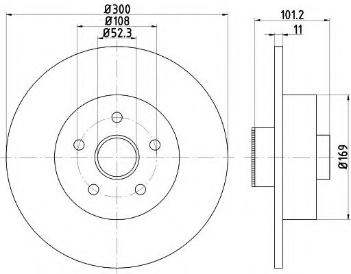 Тормозной диск HELLA PAGID 8DD 355 120-121