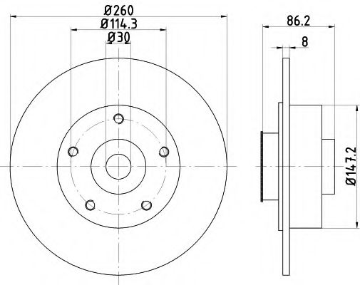 Тормозной диск HELLA PAGID 8DD 355 120-081