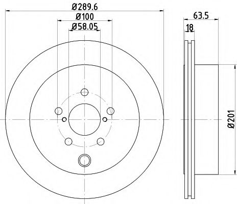 Тормозной диск HELLA PAGID 8DD 355 122-281