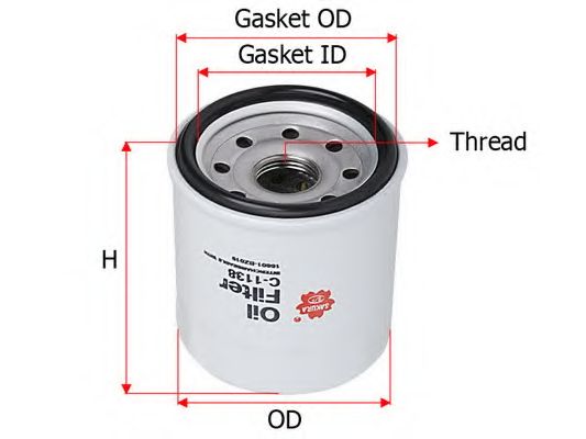 Масляный фильтр SAKURA  Automotive C1138