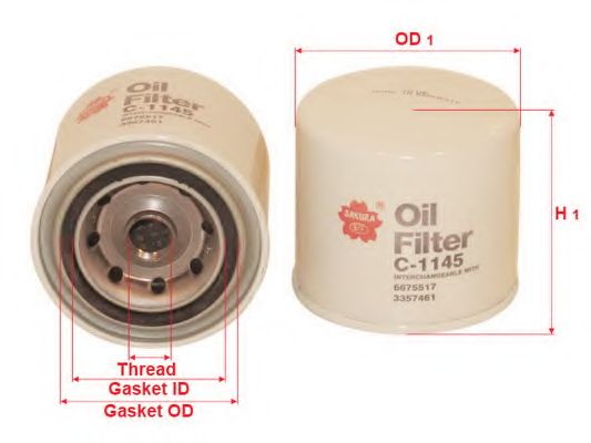 Масляный фильтр SAKURA  Automotive C-1145