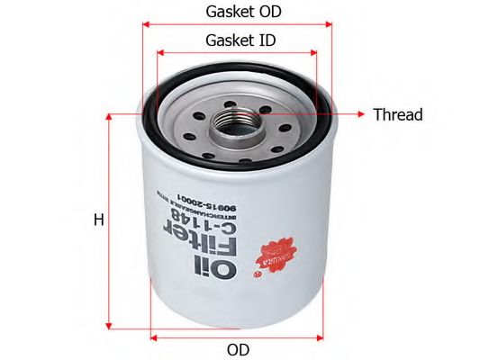 Масляный фильтр SAKURA  Automotive C1148
