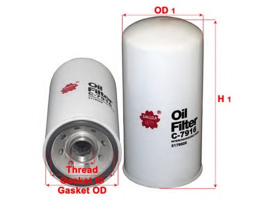 Масляный фильтр SAKURA  Automotive C-7916
