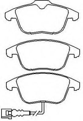 Комплект тормозных колодок, дисковый тормоз ASVA AKD-03483