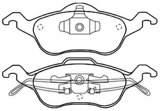 Комплект тормозных колодок, дисковый тормоз ASVA AKD-1244