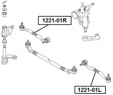 Наконечник поперечной рулевой тяги ASVA 1221-01R