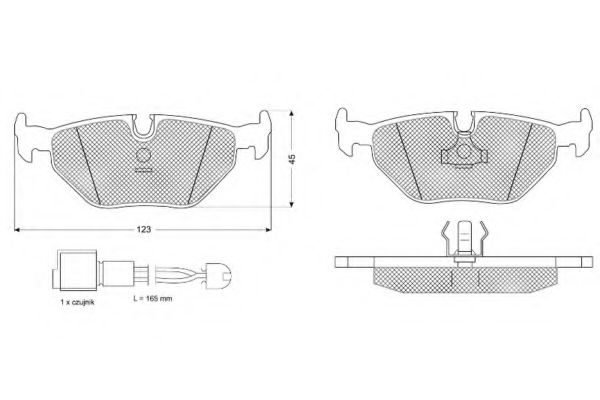 Комплект тормозных колодок, дисковый тормоз PROCODIS FRANCE PF10701