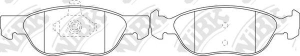 Комплект тормозных колодок, дисковый тормоз NiBK PN0212