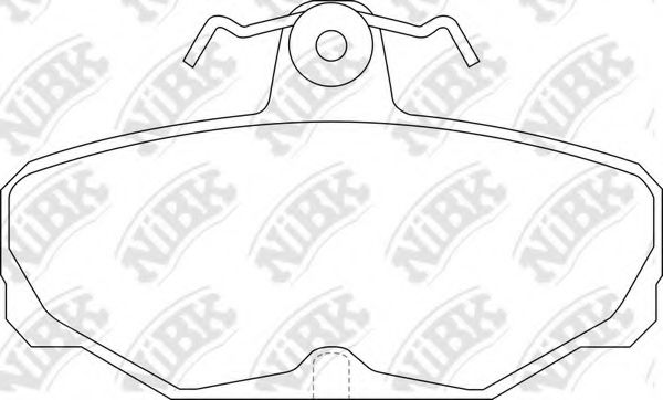 Комплект тормозных колодок, дисковый тормоз NiBK PN0244