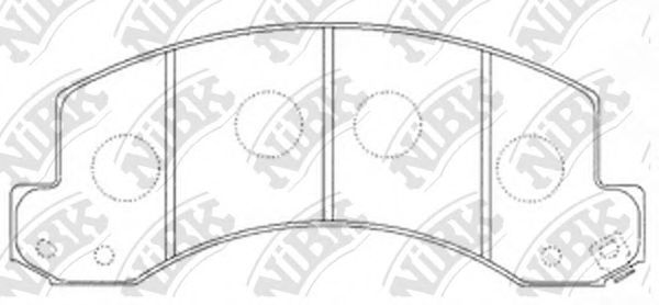 Комплект тормозных колодок, дисковый тормоз NiBK PN4489