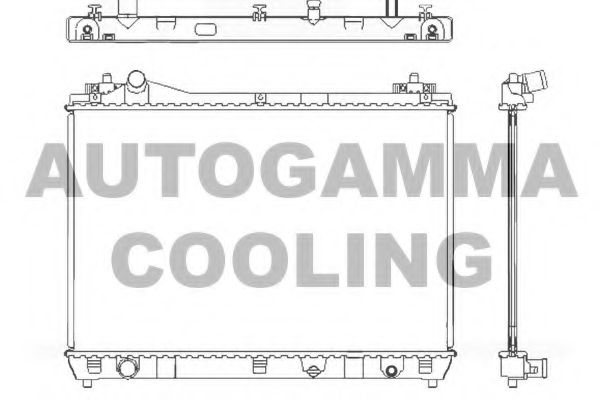 Радиатор, охлаждение двигателя AUTOGAMMA 105103
