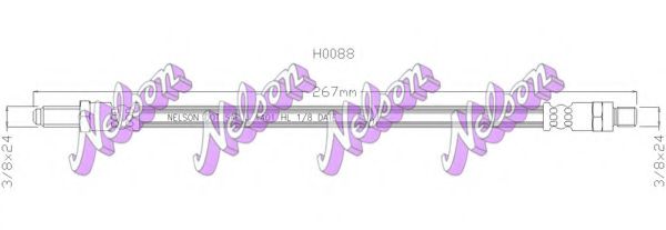 Тормозной шланг Brovex-Nelson H0088