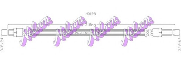 Тормозной шланг Brovex-Nelson H0198