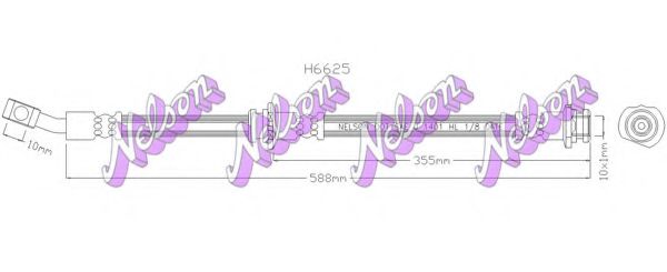 Тормозной шланг Brovex-Nelson H6625