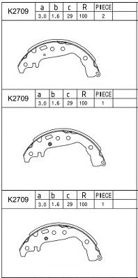 Комплект тормозных колодок FBK K2383