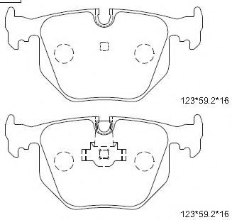 Комплект тормозных колодок, дисковый тормоз ASIMCO KD7733F
