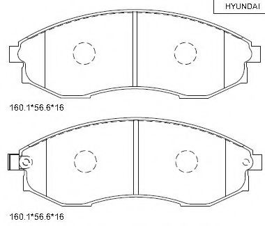 Комплект тормозных колодок, дисковый тормоз ASIMCO KD9737