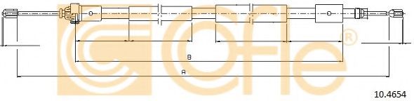 Трос, стояночная тормозная система COFLE 10.4654