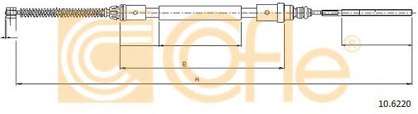 Трос, стояночная тормозная система COFLE 10.6220