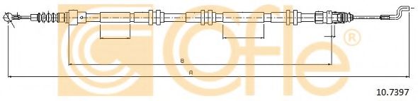 Трос, стояночная тормозная система COFLE 10.7397