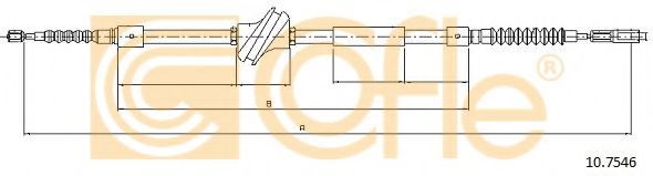 Трос, стояночная тормозная система COFLE 10.7546