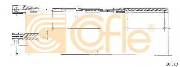 Трос, управление сцеплением COFLE 10310