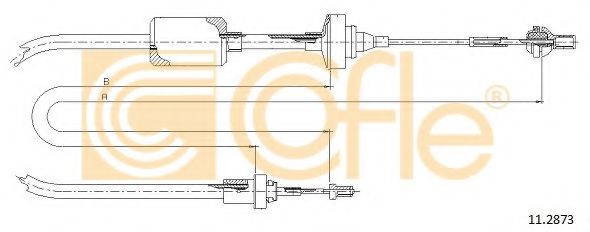 Трос, управление сцеплением COFLE 11.2873