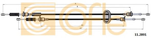 Трос, ступенчатая коробка передач COFLE 11.2891