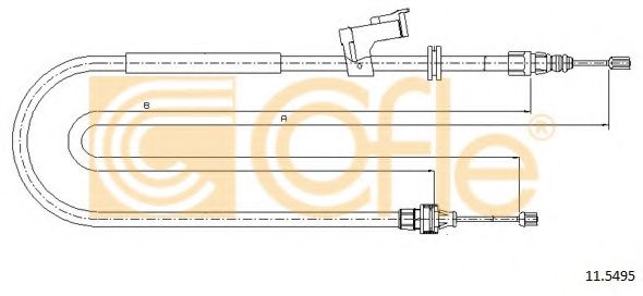 Трос, стояночная тормозная система COFLE 11.5495