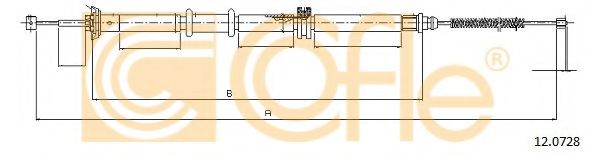 Трос, стояночная тормозная система COFLE 12.0728