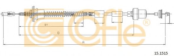 Трос, управление сцеплением COFLE 15.1515