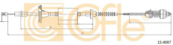 Трос, управление сцеплением COFLE 15.4087