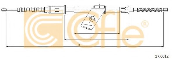 Трос, стояночная тормозная система COFLE 17.0012